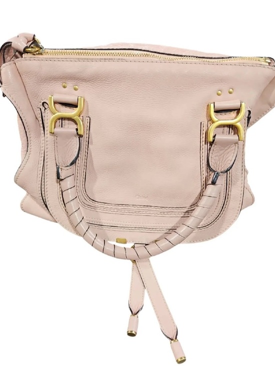 Chloe Handbags - Chloe Blush Pink Leather Shoulder Bag with Gold Hardware